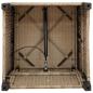 Preview: Gartensessel mit Beistelltisch Verstellbar Beige Poly Rattan
