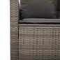 Preview: 6-tlg. Garten-Sofagarnitur mit Kissen Grau Poly Rattan