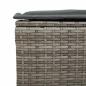 Preview: 6-tlg. Garten-Sofagarnitur mit Kissen Grau Poly Rattan