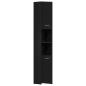 Preview: Badschrank Schwarz Eichen-Optik 30x30x183,5 cm Holzwerkstoff