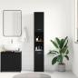 Preview: Badschrank Schwarz Eichen-Optik 30x30x183,5 cm Holzwerkstoff