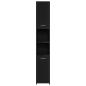 Preview: Badschrank Schwarz Eichen-Optik 30x30x183,5 cm Holzwerkstoff