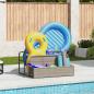 Preview: ARDEBO.de - Pool Aufbewahrungsbehälter Hellgrau 110x100x57 cm Poly Rattan