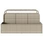 Preview: Pool Aufbewahrungsbehälter Hellgrau 110x100x57 cm Poly Rattan