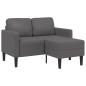 Preview: ARDEBO.de - 2-Sitzer-Sofa mit Chaiselongue L-Form Grau 125 cm Kunstleder