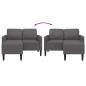 Preview: 2-Sitzer-Sofa mit Chaiselongue L-Form Grau 125 cm Kunstleder