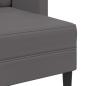 Preview: 2-Sitzer-Sofa mit Chaiselongue L-Form Grau 125 cm Kunstleder