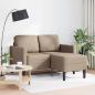 Preview: ARDEBO.de - 2-Sitzer-Sofa mit Chaiselongue L-Form Cappuccino-Braun 125 cm