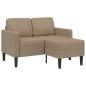 Preview: 2-Sitzer-Sofa mit Chaiselongue L-Form Cappuccino-Braun 125 cm