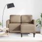 Preview: 2-Sitzer-Sofa mit Chaiselongue L-Form Cappuccino-Braun 125 cm