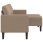 Preview: 2-Sitzer-Sofa mit Chaiselongue L-Form Cappuccino-Braun 125 cm