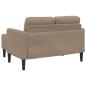Preview: 2-Sitzer-Sofa mit Chaiselongue L-Form Cappuccino-Braun 125 cm