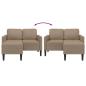 Preview: 2-Sitzer-Sofa mit Chaiselongue L-Form Cappuccino-Braun 125 cm