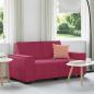 Preview: ARDEBO.de - 2-Sitzer-Sofa Weinrot 120 cm Samt