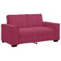 Preview: 2-Sitzer-Sofa Weinrot 120 cm Samt