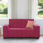 Preview: 2-Sitzer-Sofa Weinrot 120 cm Samt