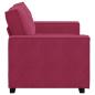 Preview: 2-Sitzer-Sofa Weinrot 120 cm Samt