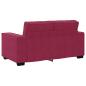 Preview: 2-Sitzer-Sofa Weinrot 120 cm Samt
