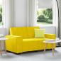 Preview: ARDEBO.de - 2-Sitzer-Sofa Gelb 120 cm Samt