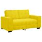 Preview: 2-Sitzer-Sofa Gelb 120 cm Samt