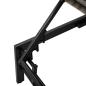 Preview: Sonnenliege mit Auflage Grau Poly Rattan
