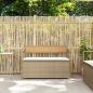 Preview: Gartenbank mit Stauraum und Kissen Beige Poly Rattan