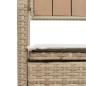 Preview: Gartenbank mit Stauraum und Kissen Beige Poly Rattan