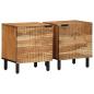 Preview: ARDEBO.de - Nachttische 2 Stk. 40x33x46 cm Massivholz Akazie