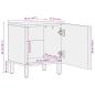Preview: Nachttische 2 Stk. 40x33x46 cm Massivholz Akazie