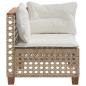 Preview: Garten-Ecksofa mit Kissen Beige Poly Rattan