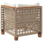 Preview: Garten-Ecksofa mit Kissen Beige Poly Rattan
