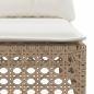 Preview: Garten-Ecksofa mit Kissen Beige Poly Rattan