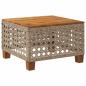Preview: Gartentisch Beige 55x55x36 cm Poly Rattan Akazienholz