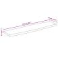 Preview: Tischplatte mit Baumkante 160x40x2,5 cm Massivholz Mango