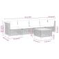 Preview: 5-tlg. Garten-Sofagarnitur mit Kissen Beige Poly Rattan
