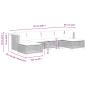 Preview: 6-tlg. Garten-Sofagarnitur mit Kissen Beige Poly Rattan