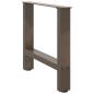Preview: Couchtischbeine Naturstahl 2 Stk. 50x(42-43) cm Stahl