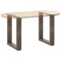 Preview: Couchtischbeine U-Form 2 Stk. Naturstahl 28x(42-43) cm Stahl