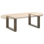 Preview: Couchtischbeine U-Form 2 Stk. Naturstahl 50x(30-31) cm Stahl