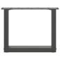 Preview: Couchtischbeine U-Form 2 Stk. Anthrazit 30x(30-31) cm Stahl