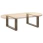 Preview: ARDEBO.de - Couchtischbeine U-Form 2 Stk. Naturstahl 70x(30-31) cm Stahl