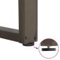 Preview: Couchtischbeine U-Form 3 Stk. Naturstahl 70x(72-73) cm Stahl