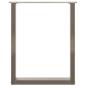Preview: Esstischbeine U-Form 2 Stk. Naturstahl 70x(72-73) cm Stahl