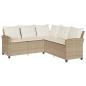 Preview: L-förmiges Couchsofa mit Kissen Beige Polyrattan