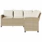 Preview: L-förmiges Couchsofa mit Kissen Beige Polyrattan