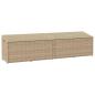 Preview: ARDEBO.de - Garten-Auflagenbox Beige 220x50x58 cm Poly Rattan