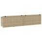 Preview: Garten-Auflagenbox Beige 220x50x58 cm Poly Rattan