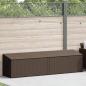Preview: Garten-Auflagenbox Braun 220x50x58 cm Poly Rattan