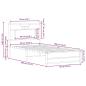 Preview: Bettgestell ohne Matratze Braun Eiche 90x190 cm Holzwerkstoff
