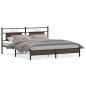 Preview: Bettgestell ohne Matratze Braun Eichen-Optik 183x213 cm